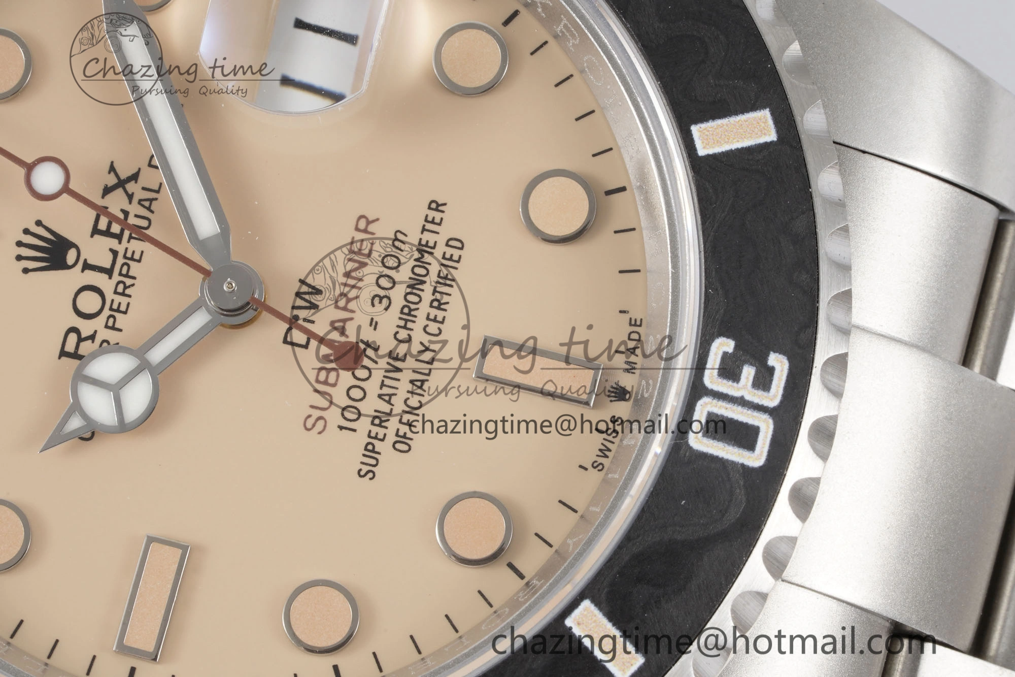 Submariner Sandblasted DIWF Best Edition Carbon Bezel Brown Dial Dial on SS Bracelet VR3135