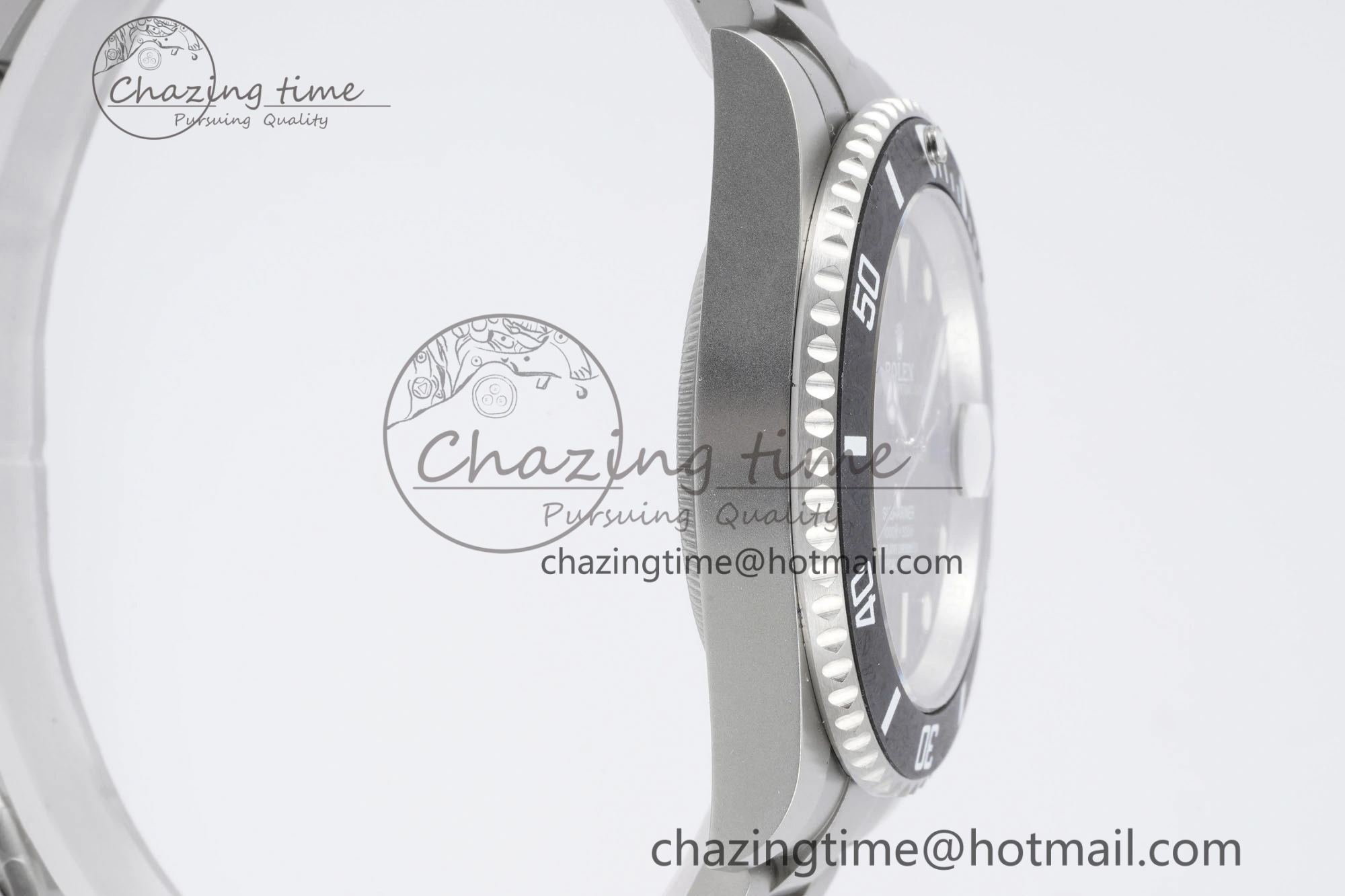 Submariner Sandblasted DIWF Best Edition Carbon Bezel Carbon Dial Dial on SS Bracelet VR3135