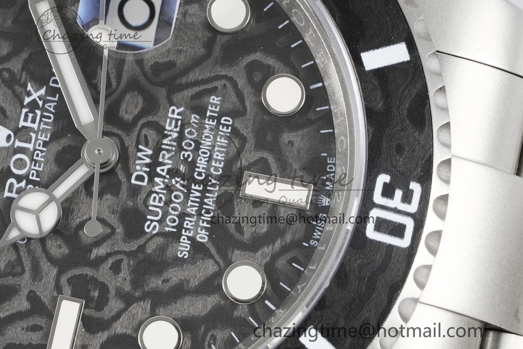 Submariner Sandblasted DIWF Best Edition Carbon Bezel Carbon Dial Dial on SS Bracelet VR3135