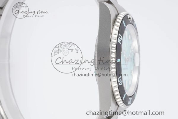 Submariner Sandblasted DIWF Best Edition Carbon Bezel Tiffany Blue Dial Dial on SS Bracelet VR3135