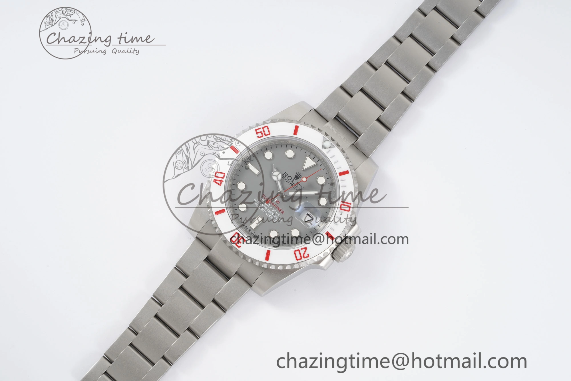 Submariner Sandblasted DIWF Best Edition White Bezel Gray Dial Dial on SS Bracelet VR3135