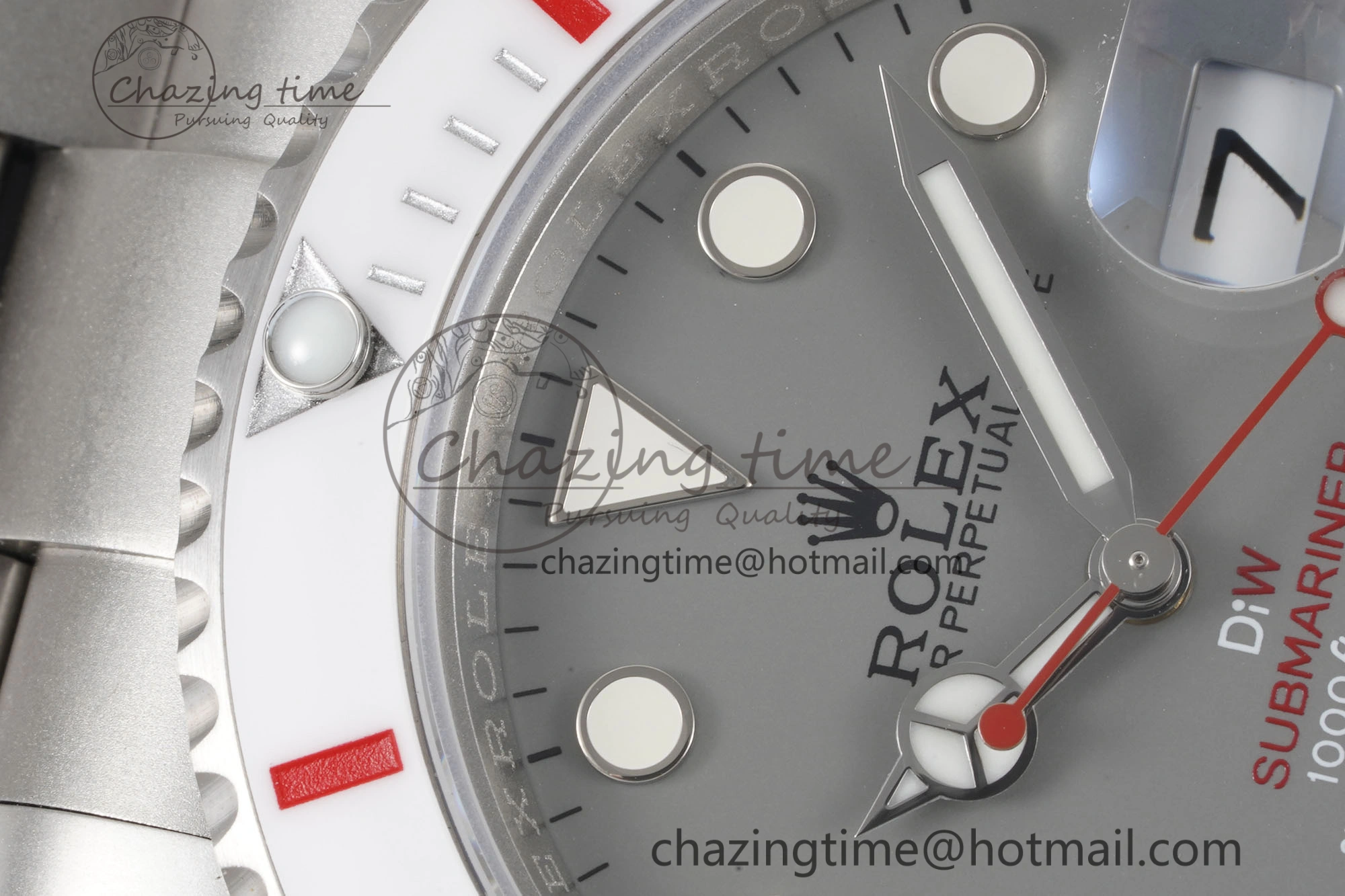 Submariner Sandblasted DIWF Best Edition White Bezel Gray Dial Dial on SS Bracelet VR3135