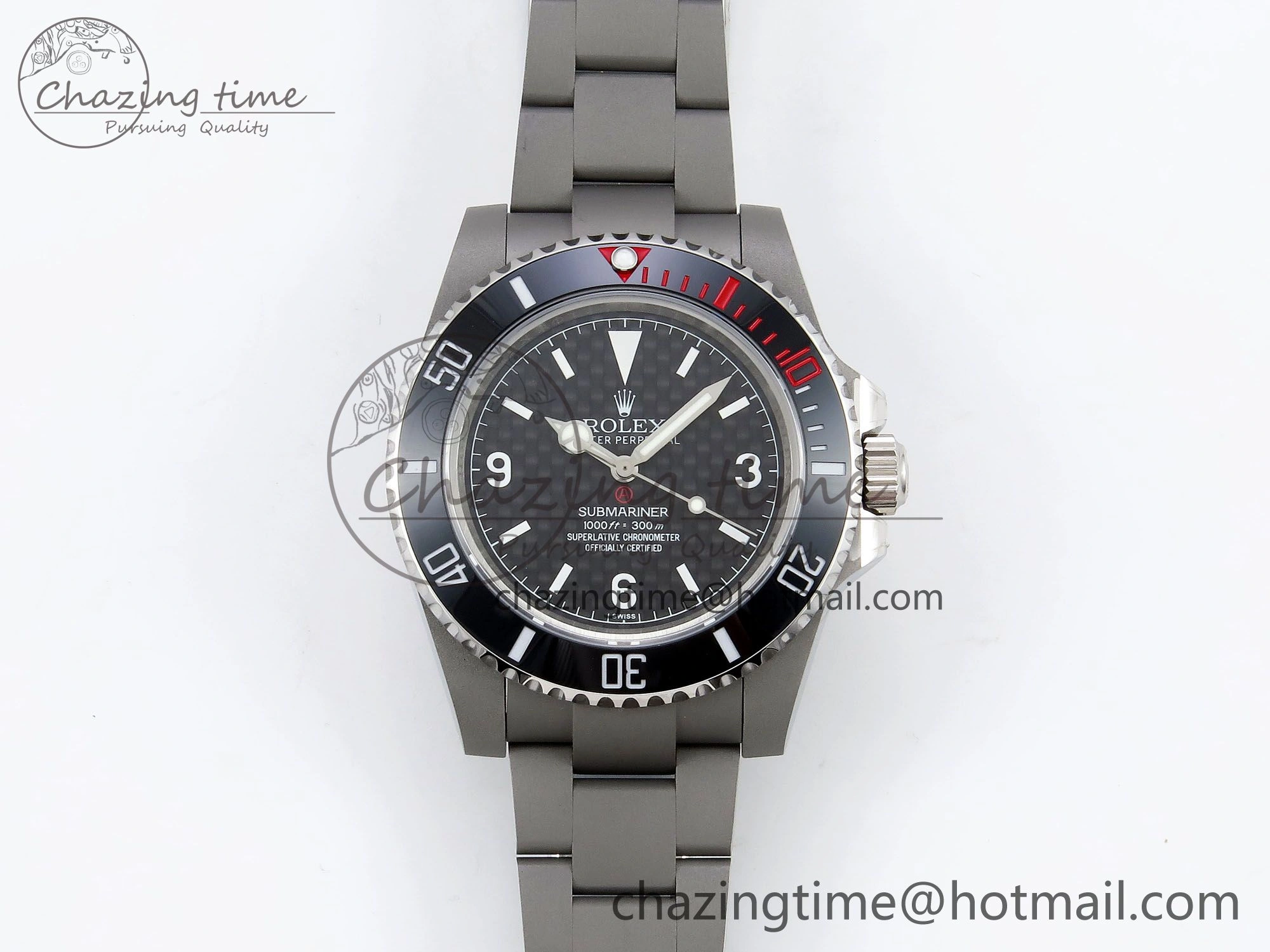 Submariner Sandblasted JDF Best Edition Black Ceramic Bezel Carbon Dial Dial on SS Bracelet SA3130