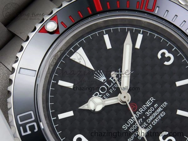 Submariner Sandblasted JDF Best Edition Black Ceramic Bezel Carbon Dial Dial on SS Bracelet SA3130