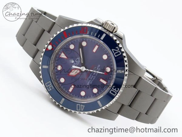 Submariner Sandblasted JDF Best Edition Blue Ceramic Bezel Blue Dial Dial on SS Bracelet SA3130
