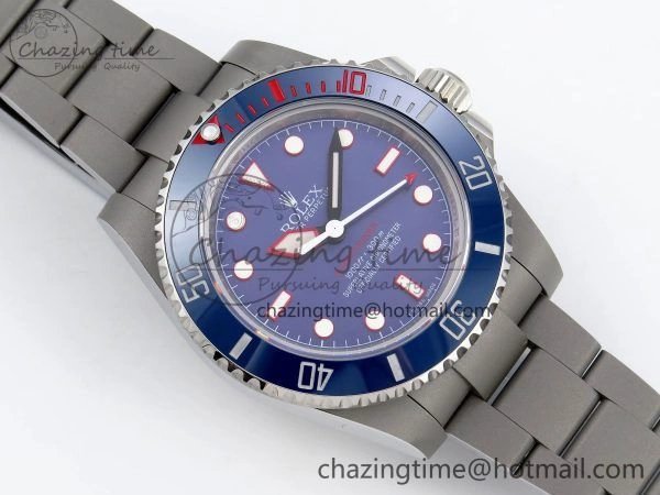 Submariner Sandblasted JDF Best Edition Blue Ceramic Bezel Blue Dial Dial on SS Bracelet SA3130