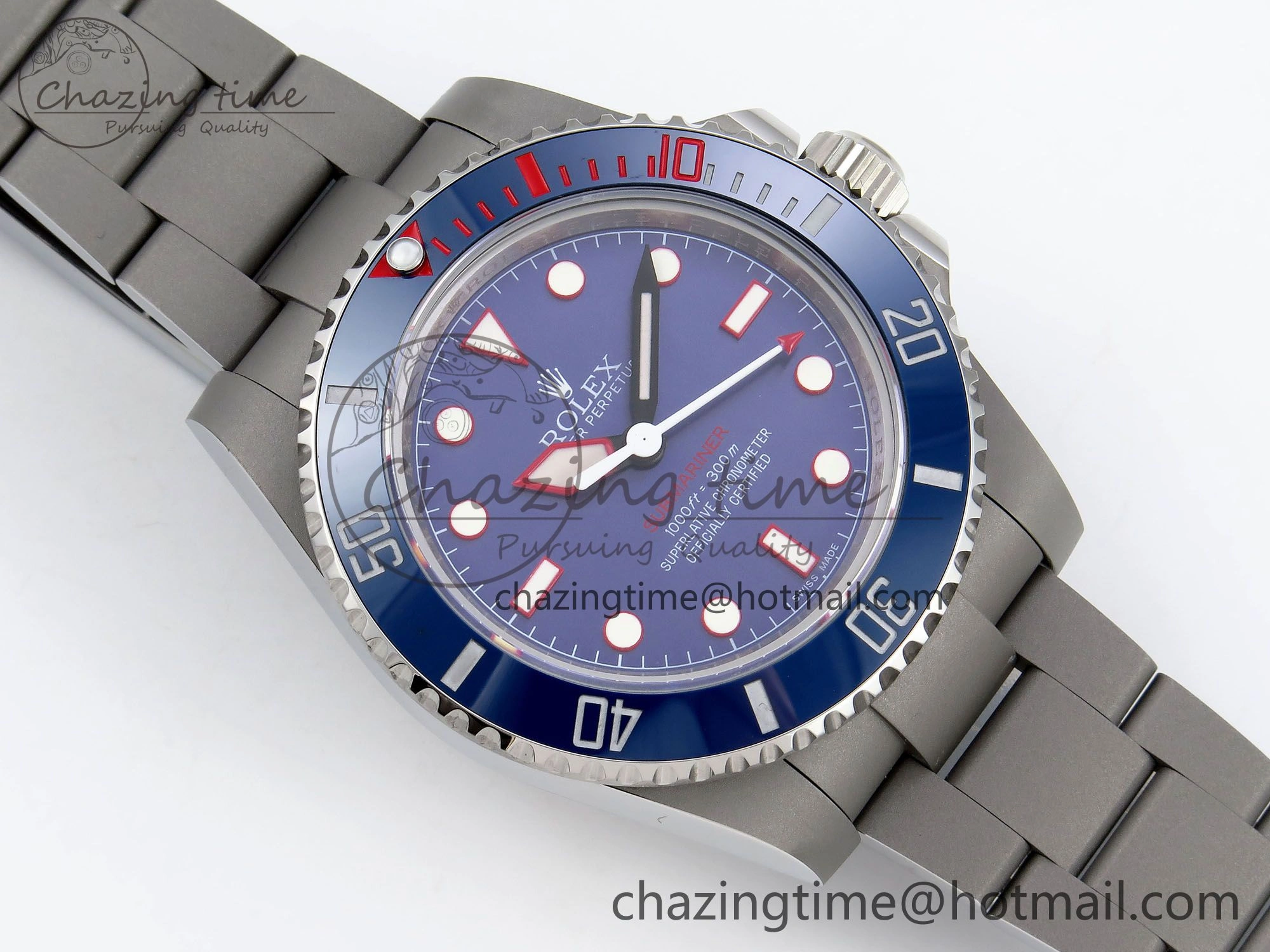 Submariner Sandblasted JDF Best Edition Blue Ceramic Bezel Blue Dial Dial on SS Bracelet SA3130