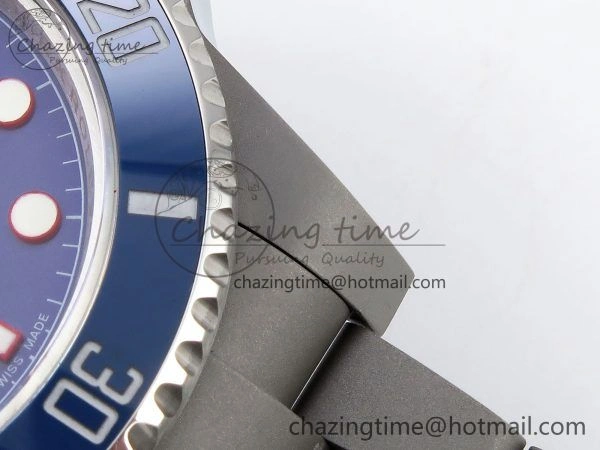 Submariner Sandblasted JDF Best Edition Blue Ceramic Bezel Blue Dial Dial on SS Bracelet SA3130