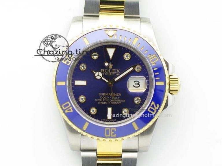 Submariner TT Blue Dial Diamond BP Maker Best Edition Swiss ETA2836