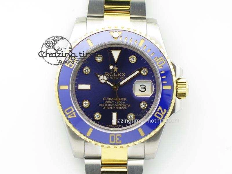 Submariner TT Blue Dial Diamond BP Maker Best Edition Swiss ETA2836