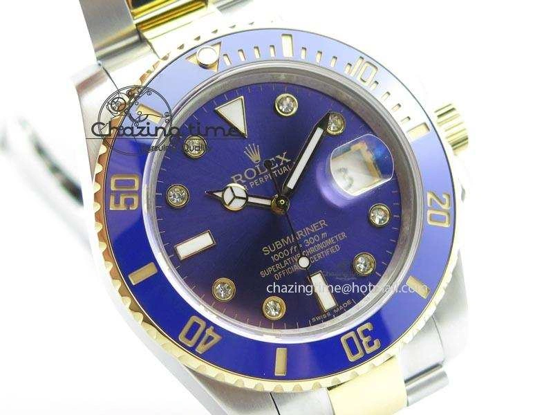 Submariner TT Blue Dial Diamond BP Maker Best Edition Swiss ETA2836