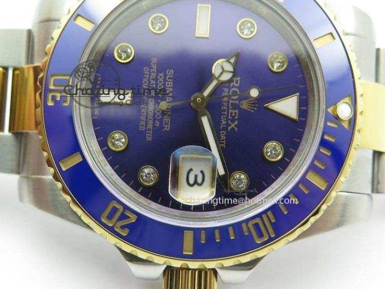 Submariner TT Blue Dial Diamond BP Maker Best Edition Swiss ETA2836