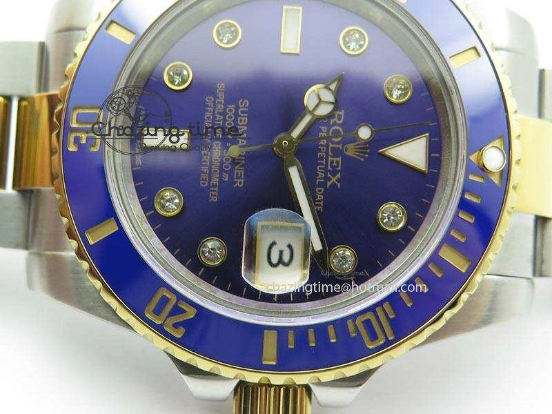 Submariner TT Blue Dial Diamond BP Maker Best Edition Swiss ETA2836