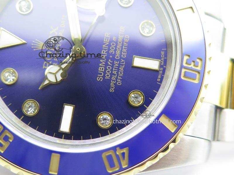 Submariner TT Blue Dial Diamond BP Maker Best Edition Swiss ETA2836