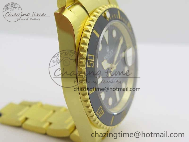 Submariner TW Best Edition 116618LN Black Full YG Wrapped A2836