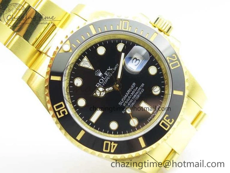 Submariner TW Best Edition 116618LN Black Full YG Wrapped A2836