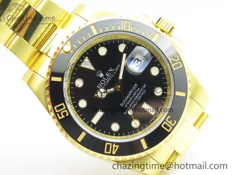 Submariner TW Best Edition 116618LN Black Full YG Wrapped A2836