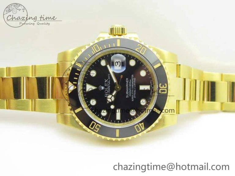 Submariner TW Best Edition 116618LN Black Full YG Wrapped A2836