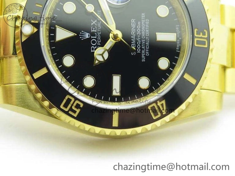 Submariner TW Best Edition 116618LN Black Full YG Wrapped A2836