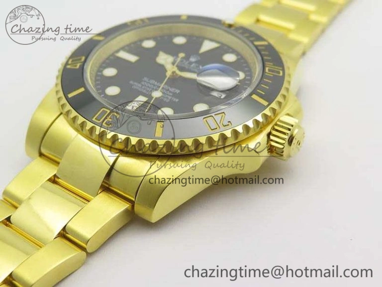Submariner TW Best Edition 116618LN Black Full YG Wrapped A2836