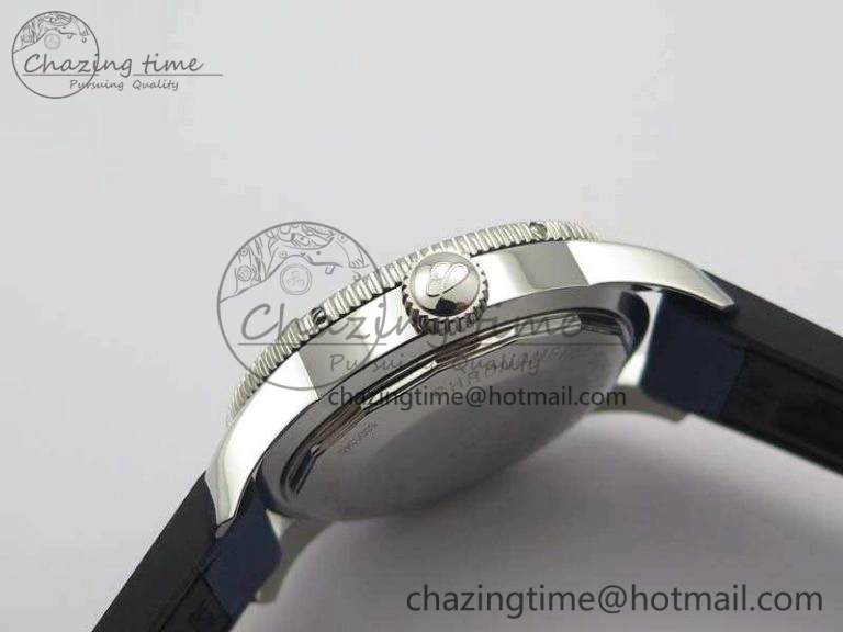 Super Ocean Heritage Blue Ceramic Bezel SS Blue Dial On Blue Gummy Strap A2824
