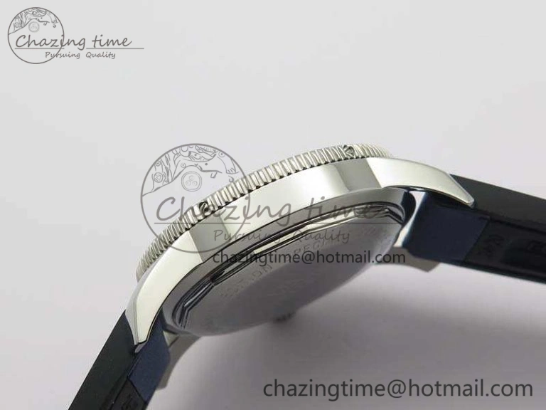 Super Ocean Heritage Blue Ceramic Bezel SS Blue Dial On Blue Gummy Strap A2824