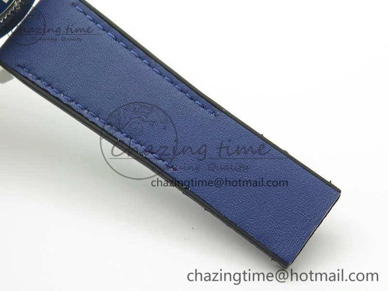 Super Ocean Heritage Blue Ceramic Bezel SS Blue Dial On Blue Gummy Strap A2824