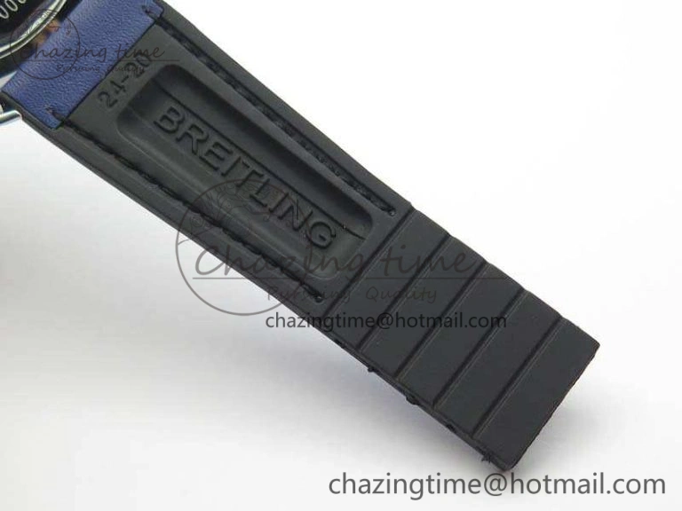 Super Ocean Heritage Blue Ceramic Bezel SS Blue Dial On Blue Gummy Strap A2824