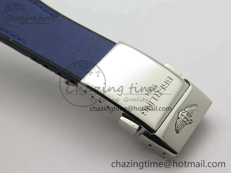 Super Ocean Heritage Blue Ceramic Bezel SS Blue Dial On Blue Gummy Strap A2824
