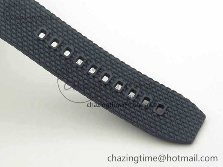 Super Ocean Heritage Blue Ceramic Bezel SS Blue Dial On Rubber Strap A2824
