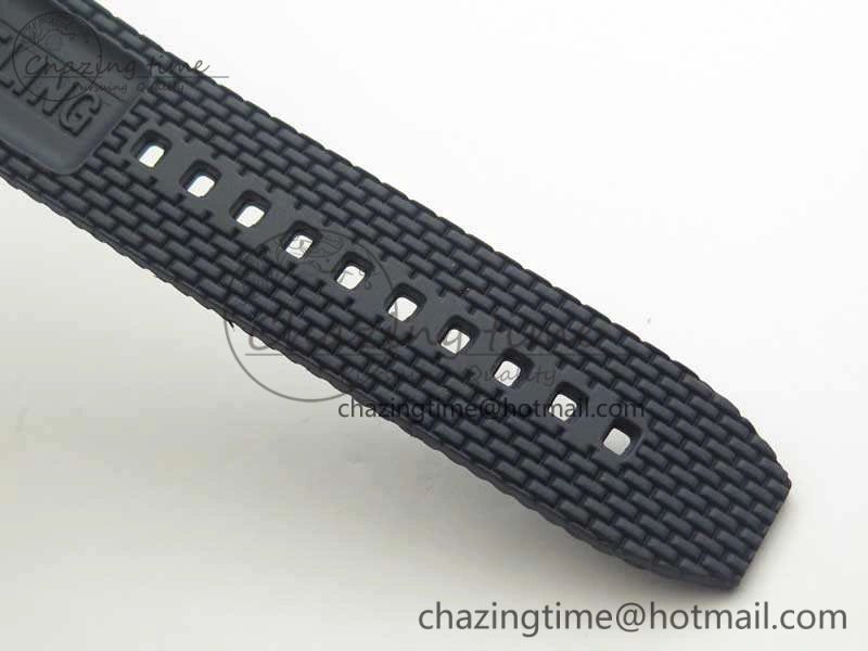 Super Ocean Heritage Blue Ceramic Bezel SS Blue Dial On Rubber Strap A2824