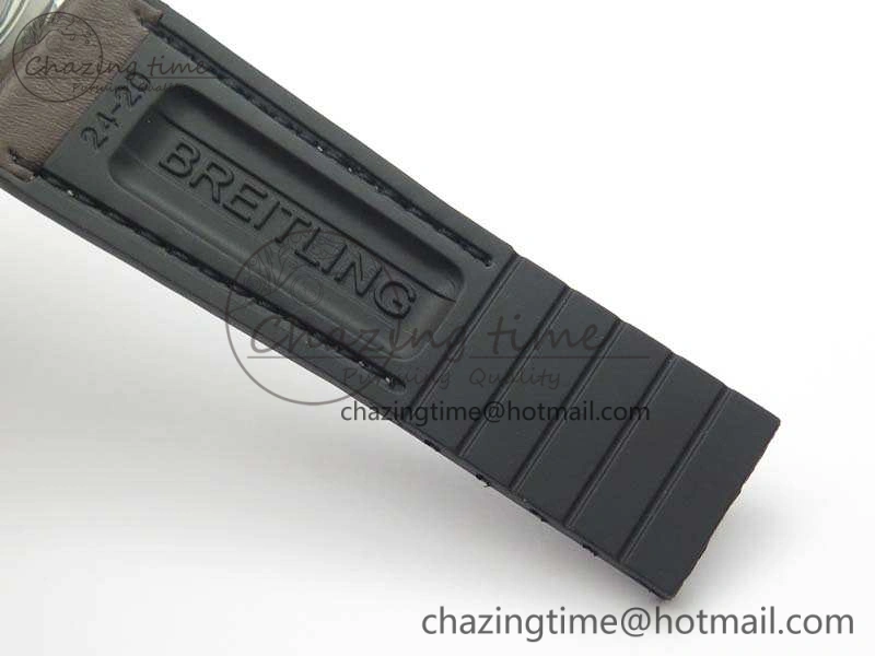 Super Ocean Heritage Brown Ceramic Bezel SS Gray Dial On Brown Gummy Strap A2824