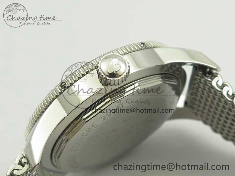 Super Ocean Heritage Brown Ceramic Bezel SS Gray Dial On SS Bracelet A2824