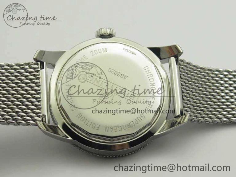 Super Ocean Heritage Brown Ceramic Bezel SS Gray Dial On SS Bracelet A2824