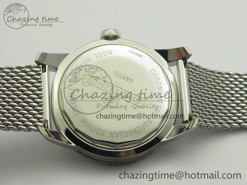 Super Ocean Heritage Brown Ceramic Bezel SS Gray Dial On SS Bracelet A2824