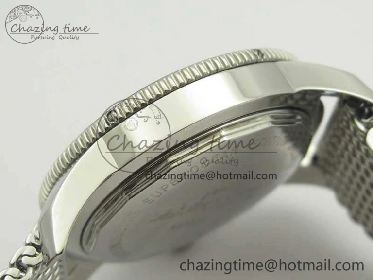 Super Ocean Heritage Brown Ceramic Bezel SS Gray Dial On SS Bracelet A2824