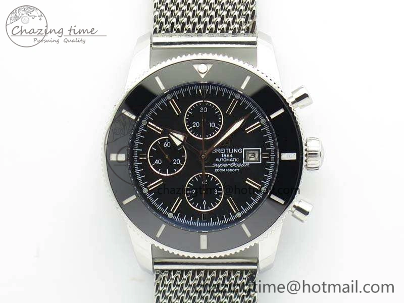SuperOcean 1884 Heritage SS Black Dial On Bracelet A7750