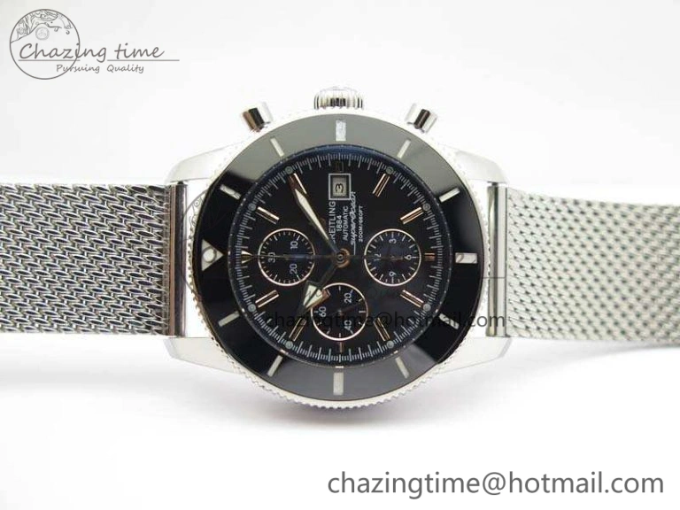 SuperOcean 1884 Heritage SS Black Dial On Bracelet A7750