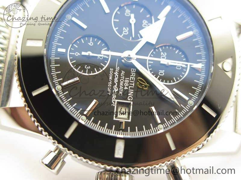 SuperOcean 1884 Heritage SS Black Dial On Bracelet A7750