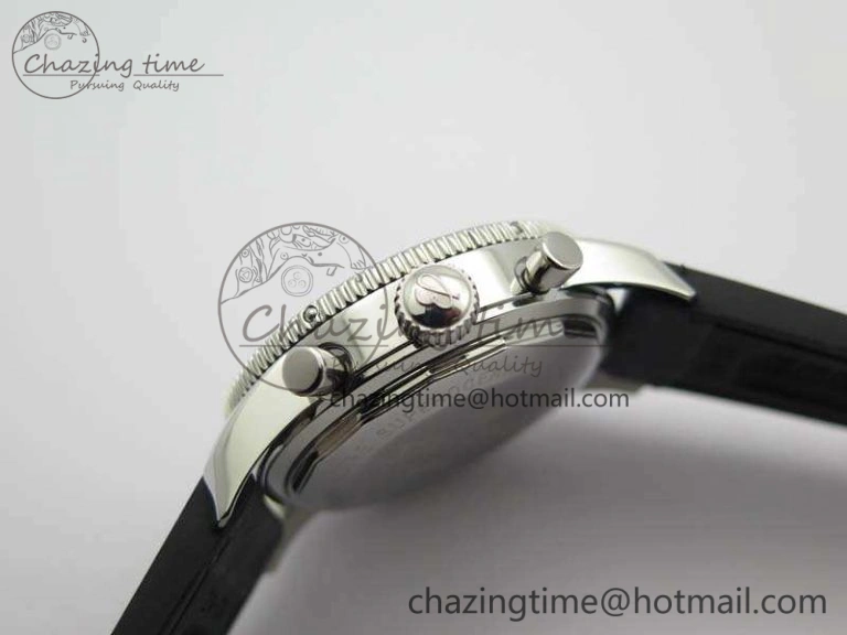 SuperOcean 1884 Heritage SS Black Dial On Leather Strap A7750