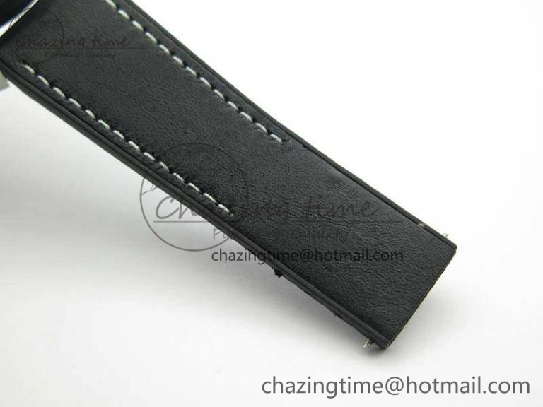 SuperOcean 1884 Heritage SS Black Dial On Leather Strap A7750