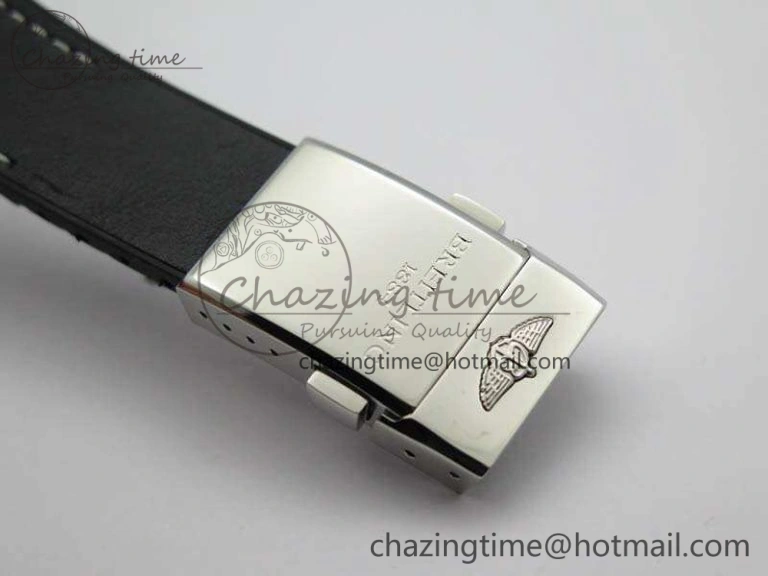 SuperOcean 1884 Heritage SS Black Dial On Leather Strap A7750