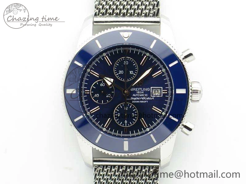 SuperOcean 1884 Heritage SS Blue Dial On Bracelet A7750