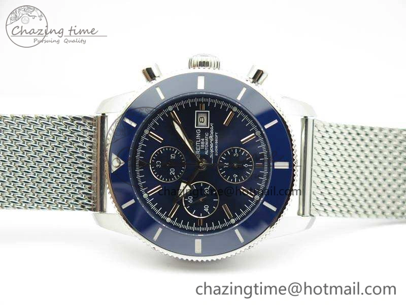 SuperOcean 1884 Heritage SS Blue Dial On Bracelet A7750