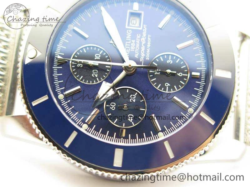 SuperOcean 1884 Heritage SS Blue Dial On Bracelet A7750