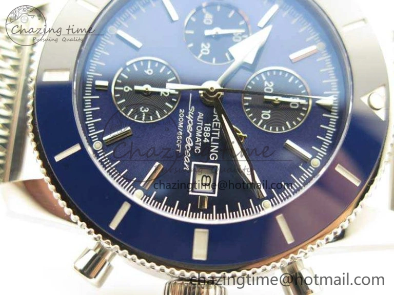 SuperOcean 1884 Heritage SS Blue Dial On Bracelet A7750