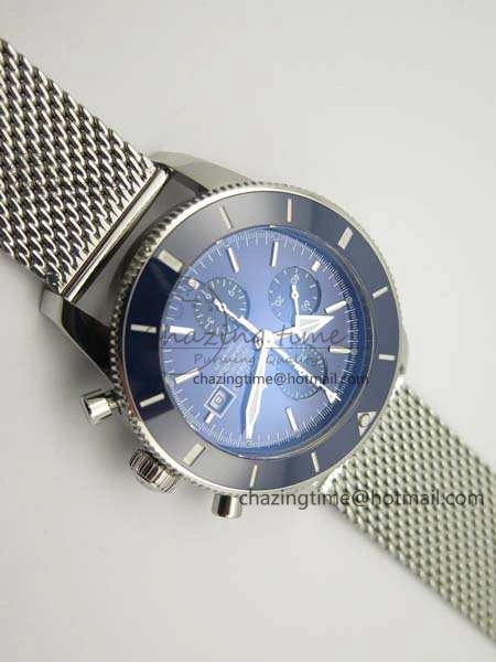 SuperOcean 1884 Heritage SS Blue Dial On Bracelet A7750