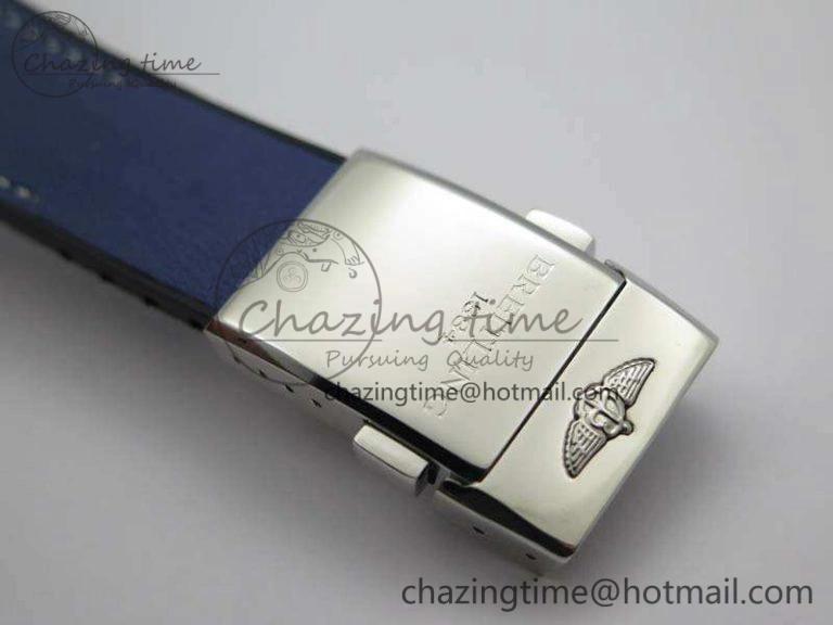 SuperOcean 1884 Heritage SS Blue Dial On Leather Strap A7750