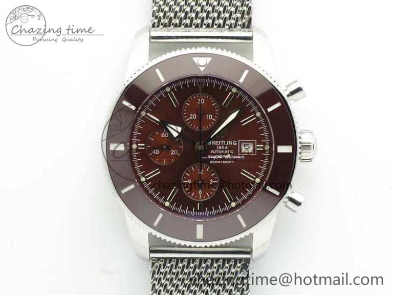 SuperOcean 1884 Heritage SS Brown Dial On Bracelet A7750