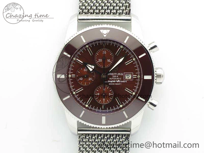 SuperOcean 1884 Heritage SS Brown Dial On Bracelet A7750